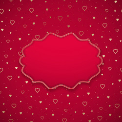 Valentine day frame on a heart pattern vector