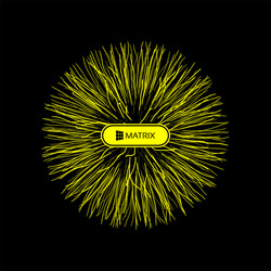 3d abstract sphere array with dynamic particles vector image