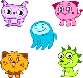 Cartoon cute monsters vector