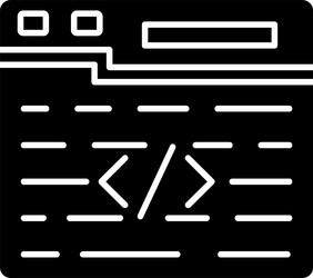 coding icon vector image