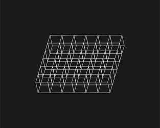 cyber distorted grid retro punk design element vector image