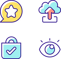 easy to use interface creation process rgb color vector image