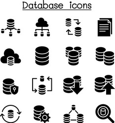 server database hosting sharing cloud computing vector image