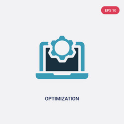 Two color optimization icon from programming vector