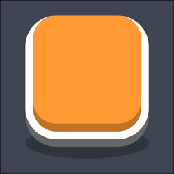 3d flat blank square web internet button vector image