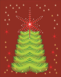 Abstract background with holiday tree vector