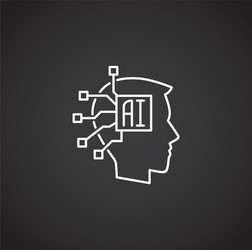 Ai related icon on background for graphic and web vector