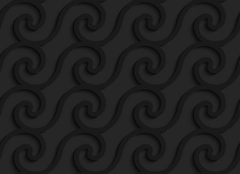 Black 3d horizontal spiral waves vector