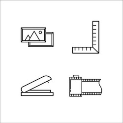 Design and studio simple linear icon setsimple vector