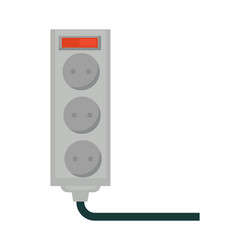 empty socket with red button isolated on white vector image