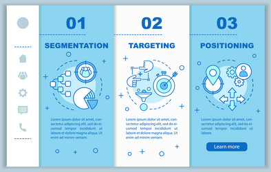 stp onboarding mobile web pages template market vector