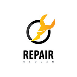 flash electric service logo Vector Image