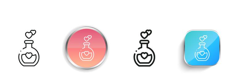 love potion icon thin linear regular and button vector image