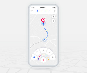 map gps navigation app ux ui concept mobile vector image