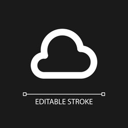 cloud computing pixel perfect white linear ui vector image