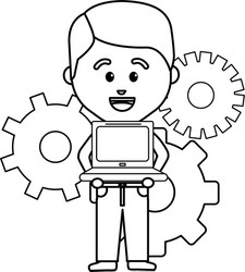 isolated web hosting design vector image
