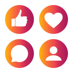 smooth color gradient icon template set inspried vector image