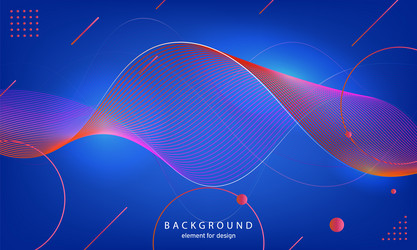 Abstract wave background element for design vector