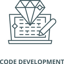 code development line icon vector image