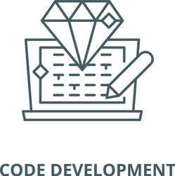 Code development line icon vector