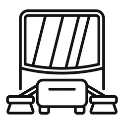 smart cleaning robot using brushes and artificial vector image