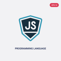 two color programming language icon from vector
