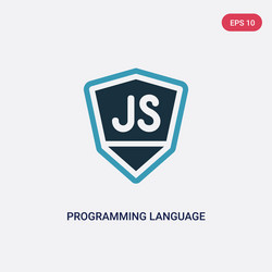 Two color programming language icon from vector