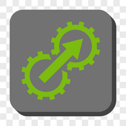 gear integration rounded square button vector image