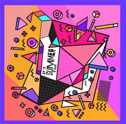 triangle geometric forms for summer design event vector image