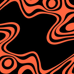abstract horizontal background with orange waves vector image