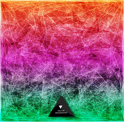 Abstract rainbow web background triangles vector