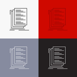 code coding compile files list icon over various vector image