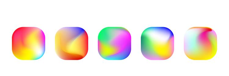 Gradient Color App Icon Backgrounds vector image