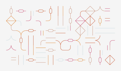 linear abstract pattern design vector image
