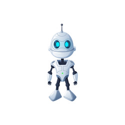 Robot android smart mechanical character scifi bot vector