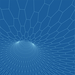 Wireframe torus with connected lines and dots vector