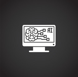 Ai related icon on background for graphic and web vector