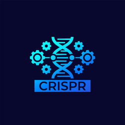 Crispr genome editing icon vector