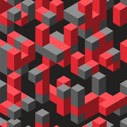 Abstract isometric 3d cube pattern background Vector Image