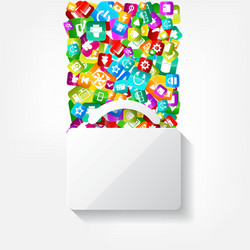 application buttonsocial mediacloud computing vector image