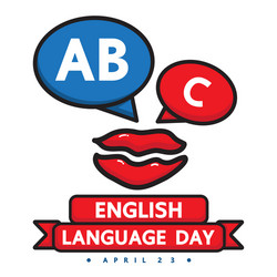 English language day vector