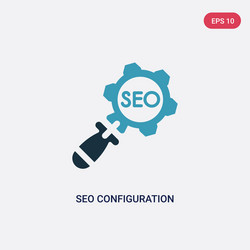 two color seo configuration icon from programming vector image