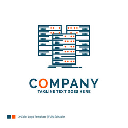 Center centre data database server logo design vector