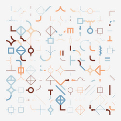linear abstract pattern design vector image