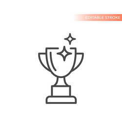 Winner cup line icon vector