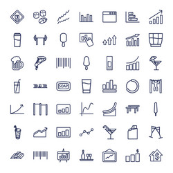 49 bar icons vector