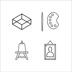 design and studio simple linear icon setsimple vector image