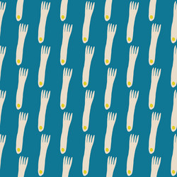 Geometric fork seamless pattern in simple style vector
