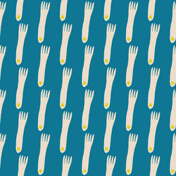 Geometric fork seamless pattern in simple style vector