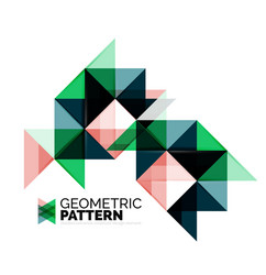geometric triangle mosaic pattern element isolated vector image